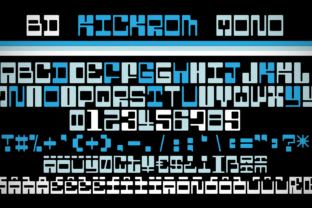 BD Kickrom Mono: A Retro Futuristic Display Font for Crafters