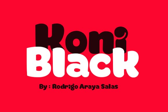 Koniblack: A Bold Display Font for Crafters