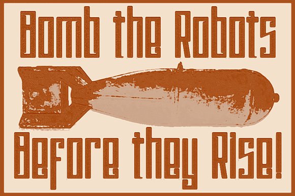 Psychotic Robots Font: A Bold Display Typeface for Brands