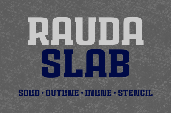 Rauda Slab Family: A Bold Display Font for Business