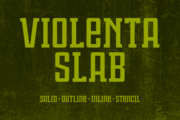 Violenta Slab Family: A Bold Display Font for Brands